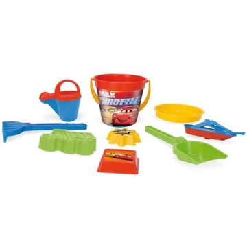 KOMPLET DO PIASKOWNICY 9 elementów wiaderko CARS DISNEY WADER 77635
