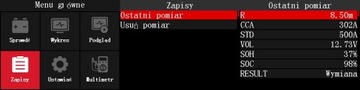 ТЕСТЕР АККУМУЛЯТОРА с ПРИНТЕРОМ 6В 12В 24В