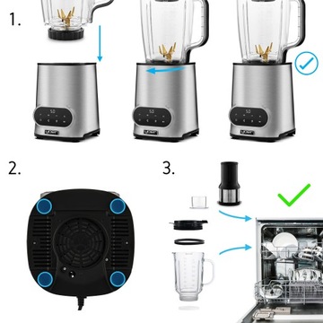 Соковыжималка-блендер Yoer 2200W 2,4л INOX + TURBO