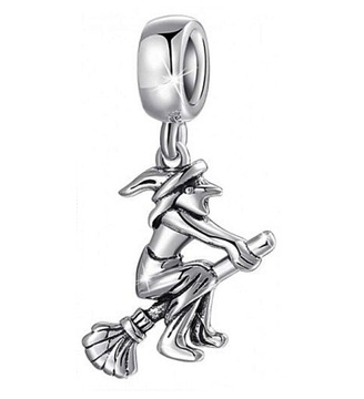 CHARMS ZAWIESZKA CZAROWNICA BABA JAGA MAGIA S925