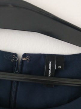 Vero Moda prosta damska sukienka granatowa r 36