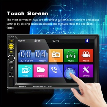 7-дюймовый цифровой сенсорный HD-экран, двойной 2DIN автомагнитола