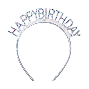 Wszystkiego najlepszego z okazji urodzin Opaska na głowę Nakrycia głowy Opaska do włosów Zapięcie Kolorowe cyrkonie
