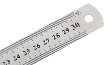 ТОЧНАЯ МЕТАЛЛИЧЕСКАЯ ПРАВИЛКА 30 СМ, ДВУСТОРОННИЙ КОРПУС