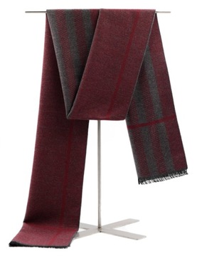 SZAL SZALIK MĘSKI MIĘKKI ELEGANCKI BORDOWY
