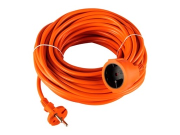 Przedłużacz sieciowy PR-160 1-Gniazdo 20m pomarańczowy (2x1,5mm) 98-058#
