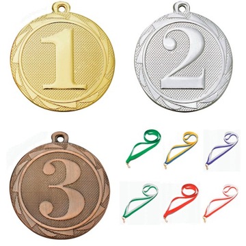 Золотой цвет и III медаль спотовых злотых 45mm + лента / новый