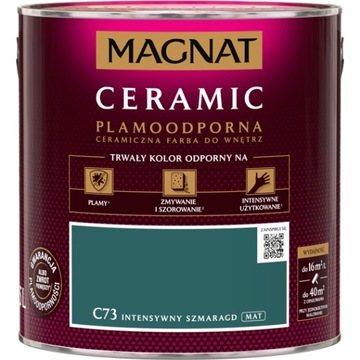 Farba Magnat Ceramic C73 Intensywny Szmaragd 2,5l