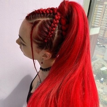 СИНТЕТИЧЕСКИЕ ВОЛОСЫ ДЛЯ КОС ОМБРЕ ЦВЕТНЫЕ КОСЫ 130 СМ