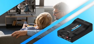 Адаптер Конвертер SCART в адаптер AV-сигнала HDMI EURO FULLHD