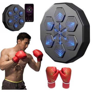MUZYCZNA ŚCIANA BOKSERSKA Z BLUETOOTH I RĘKAWICAMI INTELIGENTNY TRENING