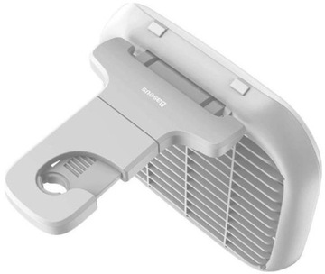 Белый USB-вентилятор в подголовнике автомобиля