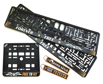 RAMKA TABLICY REJESTRACYJNEJ MOTOCYKLOWA - ZESTAW