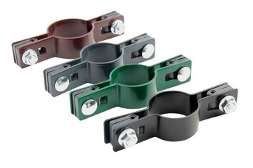 ЗАЖИМ КРУГЛЫЙ ПРОМЕЖУТОЧНОЙ ПАНЕЛИ FI 42мм ЗЕЛЕНЫЙ RAL 6005 НАБОР