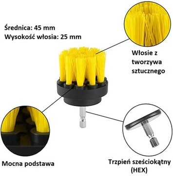 НЕЙЛОНОВАЯ ЩЕТКА 45 мм для дрели для чистки мягкой мебели.