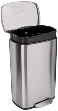 Kosz na śmieci stal nierdzewna Amazon 50l srebrny