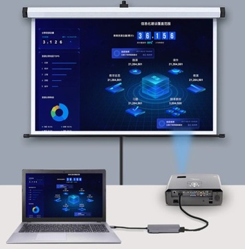 Adapter 6w1 HUB USB-C HDMI 4K SD Macbook Pro / Air