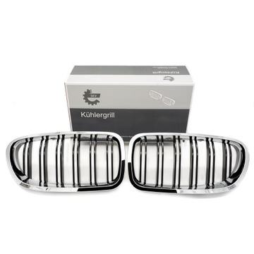 GRILL NERKA ATRAPA BMW 5 F10 51137261356 CZARNY CHROM