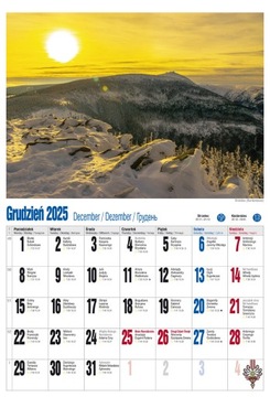 Настенный календарь А3 2025. Польский климат
