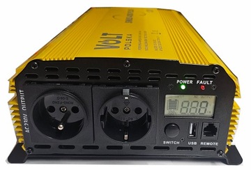 ПРЕОБРАЗОВАТЕЛЬ НАПРЯЖЕНИЯ SINUS PLUS 4000 12В/230В 2000/4000Вт ЖК+USB+ДИСТАНЦИОННЫЙ