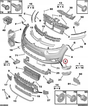 CITROEN C4 GRAND PICASSO VRSTVA HALOGEN LEVÝ