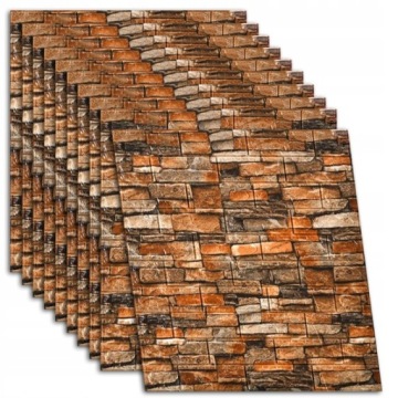 X10 PANEL PANELE 3D ŚCIENNE SAMOPRZYLEPNE CEGŁA TAPETA MUR IMITACJA KAMIEŃ