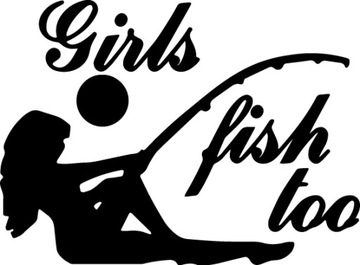 Naklejki na auto samochód GIRLS FISH TOO