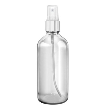 BUTELKA BEZBARWNA 100ML Z ATOMIZEREM SREBRNYM