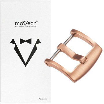 Klamra paska do zegarka 20mm premium stal nierdzewna PVD rose gold MOVEAR