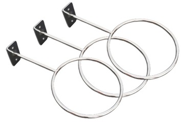 3 x UCHWYT DO ŚCIANY POD PIŁKĘ WIESZAK CHROM PIŁKI