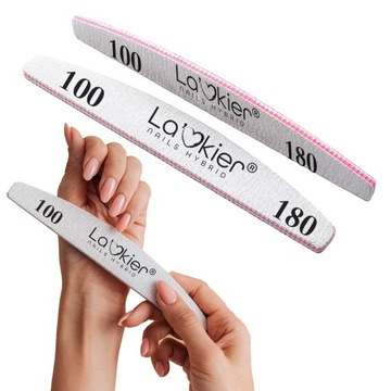 10 шт. Пилочка-лодочка La'kier 100 180 зебра для ногтей БЕЗОПАСНАЯ УПАКОВКА