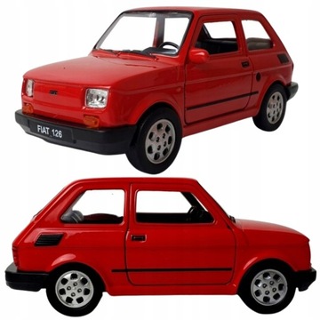 RESORAK AUTO MODEL METALOWY WELLY Fiat 126p 1:34 DLA CHŁOPCÓW NA PREZENT