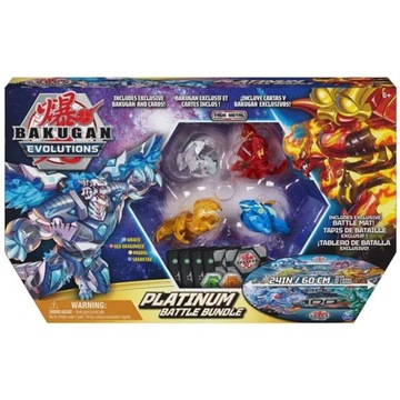 НАБОР ПЛАТИНОВЫХ ФИГУРОК BAKUGAN EVOLUTIONS + КОВРИК