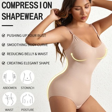 Seamless Full Body Shaper Women Bodysuit Open Crot