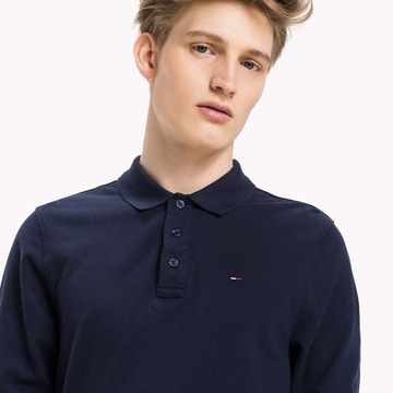 TOMMY HILFIGER GRANATOWA KOSZULKA POLO (M)