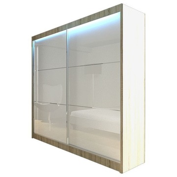Szafa przesuwna V szer.200 cm Dąb sonoma