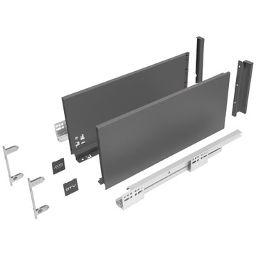 Szuflada GTV AXIS PRO antracyt wysoka L-350 H-167 cichy domyk wysuw 3D 40kg