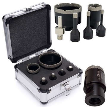 ZESTAW OTWORNIC DIAMENTOWYCH DO GRESU PŁYTEK 6-68MM WIERTŁA DIAMENTOWE