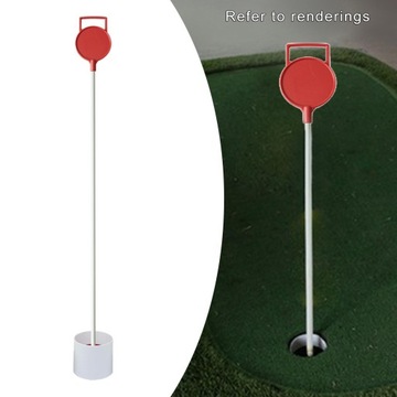 Portable Golf Flagstick Set Golf Practice Hole Cup, The Green Flag Yellow