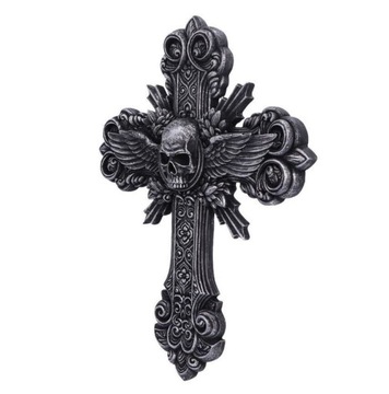 Crucifix Cross Skull OZDOBA ŚCIENNA - ORYGINAŁ
