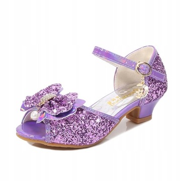 BUTY SANDAŁKI KSIĘŻNICZKI NA OBCASIE RÓŻOWE 28