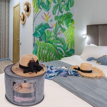 КРУГЛАЯ ШЛЯПНАЯ КОРОБКА, БОЛЬШОЙ КРУГЛЫЙ ЧЕМОДАН С РУЧКОЙ