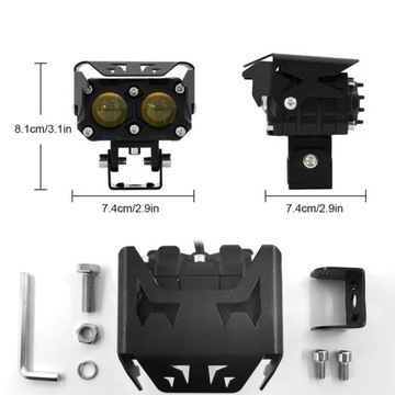 МОТОЦИКЛ ГАЛОГЕННЫЙ СВЕТОДИОД 40ВТ 4000ЛМ 2 РЕЖИМА ЛАМПЫ