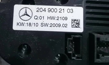 MERCEDES W204 07- PANEL KLIMATIZACE A2049002103