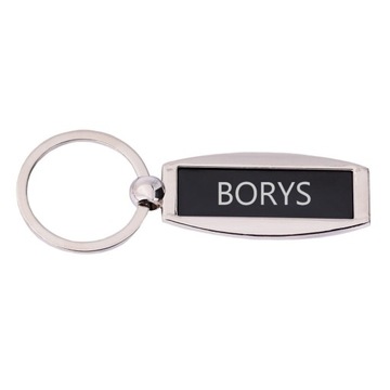 Brelok metalowy grawerowany - Czarny - imiona męskie