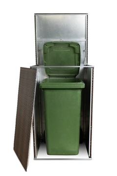 Навес для мусорного бака для дачи из техноротанга РД02