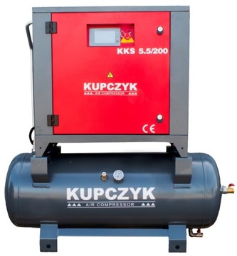 Kompresor śrubowy Sprężarka Kupczyk KKS 5,5/200 4KW 200 Lit 450 l/min 400V