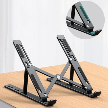 PODSTAWKA POD LAPTOPA TABLET REGULOWANA SKŁADANA PÓŁKA STOJAK NA BIURKO