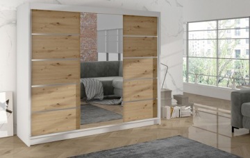 Большой ШКАФ РАЗДВИЖНЫЙ Derby VI 200см + ЗЕРКАЛО