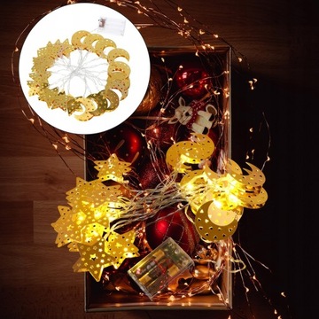 1 zestaw Muzułmański Ramadan ciąg światła